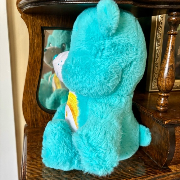 Care Bears| Retro MINISO 15” Aqua Wish Bear 2015 Plush Toy Rainbow Star 80s - Picture 3 of 5